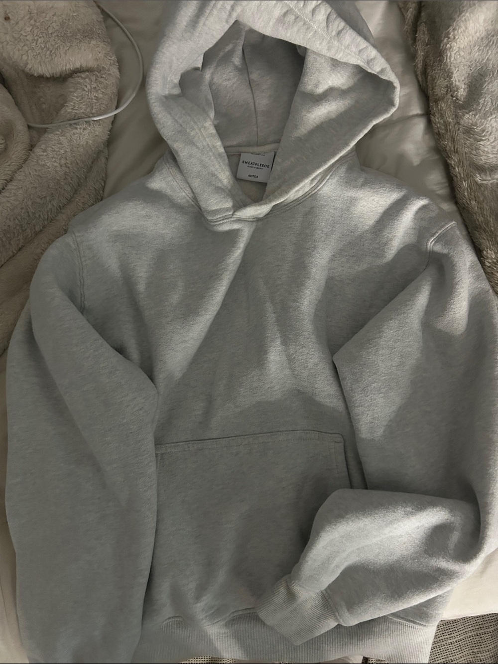 Heather Grey Aritzia Sweatfleece Perfect Fit Hoodie Sweatshirt